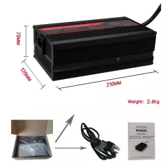 48 Volt 15 Amp Golf Cart Battery Charger LED 3 Pin Plug For Yamaha Drive G29