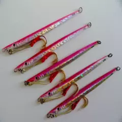  1 to 10 pcs Knife Jigs 7oz/200g 9" Pink Vertical Speed Saltwater Fishing Lures