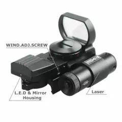 Tactical Red&Green Dot Reflex Sight Scope W/ Green Laser Holographic Illuminated