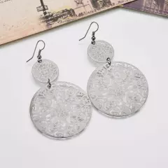 Fashion Punk Jewelry Geometric Dangle Drop Earrings Metal Statement Big Round