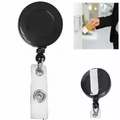 Retractable Badge Holder Reel Clip On Card Holders, Pack of 5