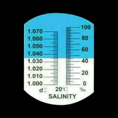 Handheld 0-100 ‰ Salinity Mission Refractometer Meter ATC For Seawater Aquarium