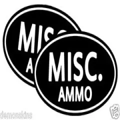 Misc Ammo Can Stickers for your bucket of assorted rounds - 2 Pack 