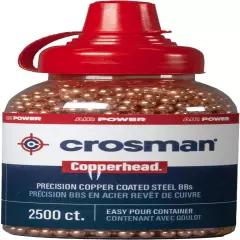 Crosman Copperhead 4.5mm Copper Coated BBs In EZ-Pour Bottle For BB Air Pistols 