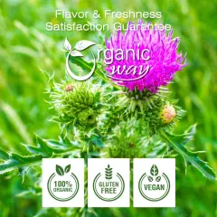 Organic Way Whole Milk Thistle Seeds - Organic, Kosher & USDA Certified