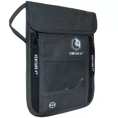 VENTURE 4TH Travel Neck Pouch Neck Wallet with RFID Blocking 5.5" x 8" + Colors