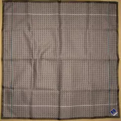 YVES SAINT LAURENT *Woven Plaid Scarf Handkerchief 48cm /ZOZEIMG