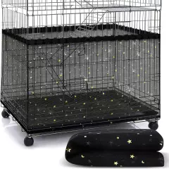 Large Bird Cage Cover Birdcage Nylon Mesh Net Cover Seed Feather Catcher Twinkle