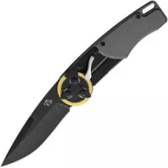 Mantis GH2026DP Gearhead Linerlock Brass DP Folding Pocket Knife