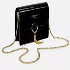 JIMMY CHOO Parfums Crossbody Vinyl Small bag Chain gold pouch clutch Evening Bag