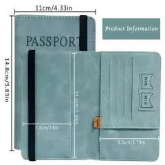 Passport cover for travel RFID blocking, Passport holder