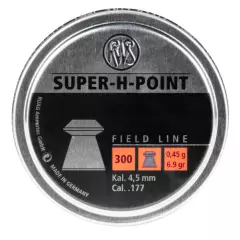 RWS SUPER-H-POINT .177 CALIBER PELLETS 300 count 6.9 grains Field Line GERMANY