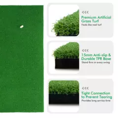 5' x 3' Standard Real Feel Golf Practice Mat Putting Mat Synthetic Turf W/3 Tees