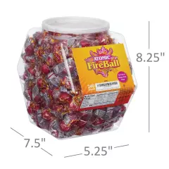 Atomic Fireballs Candy Bulk Tub, 240 Pieces - Cinnamon Flavored Jawbreakers I...