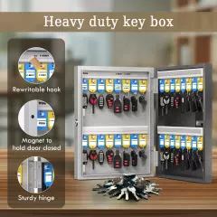 32 Key Lock Box Wall Mount, Smart Key Cabinet One Time Password/APP Bluetooth