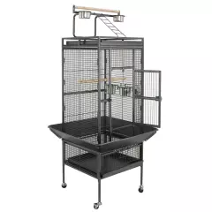 61" Large Bird Cage for Parrot, Macaw Conure Cockatiel Cockatoo Metal Frame Cage