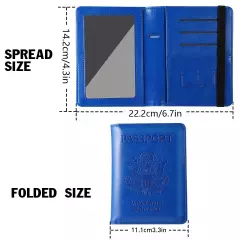 Slim Leather Travel Passport Wallet Holder RFID Blocking ID Card Case Cover US