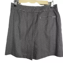 Izod Golf Black White Geometric Print Stretch Women's size 2 Skort Skirt