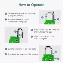 1 Pack Combination Lock 4 Digit Locker Lock Outdoor Waterproof Padlock for Schoo