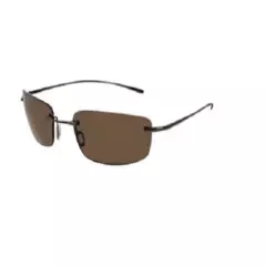 NEW NIKE Linear.Sq.P 210 Glossy Espresso Titanium Frame / Brown POLARIZED Lens