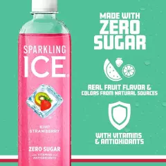 Sparkling Ice Kiwi Strawberry Sparkling Water Zero Sugar Flavored Water