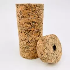 Cork Rings, BROWN Burl 36 - 1 1/4" X 1/2” X 1/4" Hole 