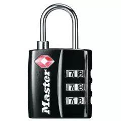 TSA Approved Combination Luggage Lock, Resettable, Black