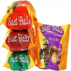 Melt Resistant Suet Balls Variety 16 Pack, 4 Wrapped Packs of 4 Bird Suet Balls