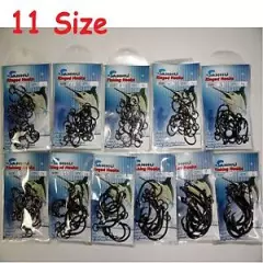 4x Strong Ringed Circle Hooks Black Nickel - 11 Sizes fishing hooks