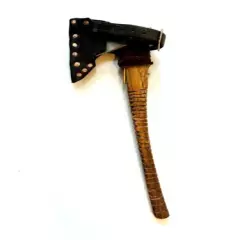 Vintage Throwing / Hewing Axe / Bearded Axe, Custom Heavy Leather Sheath