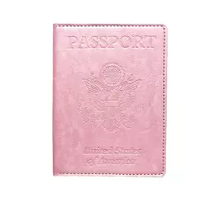 Leather Passport Holder Wallet Blocking Cover Protector For Vaccination Card