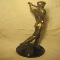 incomplete golfer figure golf statue marble & metal golfing *missing club damage