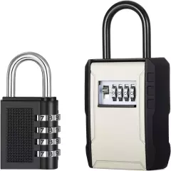 Combination Locker Lock, 4 Digit Outdoor Padlock for Gym, School, Gates, Doors, 