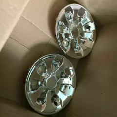 4CHROME 8" Golf Cart Hub Caps EZGO, CLUB CAR, YAMAHA Set (4) NEW Wheel Covers 