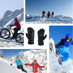 Mens Winter Thermal Warm Waterproof Ski Snowboarding Driving Work Gloves Mitten