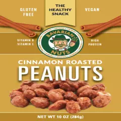 Magic Bavarian Cinnamon Roasted Peanuts, 10 Oz - Sweet, Gluten-Free, Vegan Nuts,