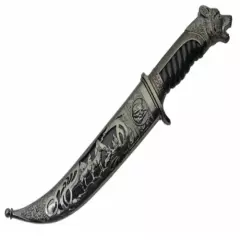 Fixed Blade Knife | 13.75" Overall Wolf Decorative Black Dagger Gift 211471-WS