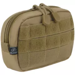 Brandit MOLLE Pouch Compact PALS Zipper Webbing Organizer Military Pocket Camel