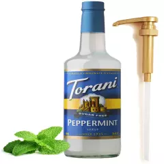 Torani Sugar Free Peppermint Syrup for Coffee 25.4 Ounces Coffee Syrups 