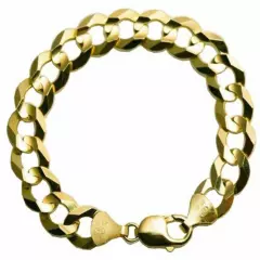 10k Yellow Gold Solid 3mm-12mm Cuban Link Chain Necklace Bracelet 7"-30"