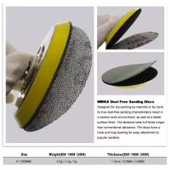 75-150mm Mesh Sanding Discs 80-240 Grit, Hook and Loop Sanding Pads Abrasive