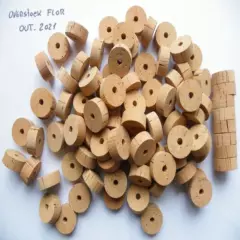 100 CORK RINGS OVERSTOCK FLOR 1 1/4"X1/2" BORE 1/4" - FREE SHIPP FOR WORLDWIDE