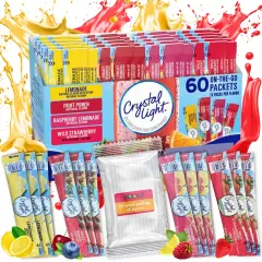 Crystal Light Lemonade, Fruit Punch, Raspberry Lemonade & Wild Strawberry Sugar-