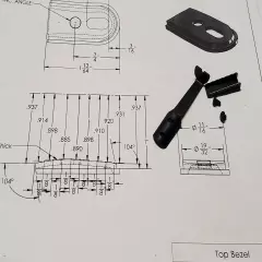 Benjamin 340, 342, 347 high rear sight with elevator & screws 