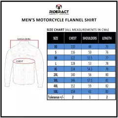 RIDERACT® Motorcycle Shirt Black & White Reinforced Flannel Shirt Armored Jacket