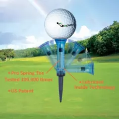 KOVISS Flexible PRO SPRING Loaded 3" Golf Ball Tees VS1106 VS TEE (LOT OF 3)