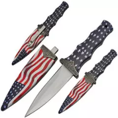 New China Made Boot Knife American Flag 211468