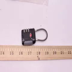 (2-Pk) Fosmon TSA Approved Combi Cable Luggage Lock Black 3 Digit 51102HOM 