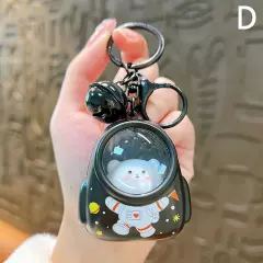 1PC Cute Bear Bag Small Night Light Keychains Kawaii Bags Hang Mini Keychain