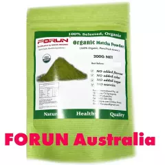 FORUN Organic A+ Grade Matcha,Green Tea Powder 200G-Pure, Fresh Green, Tasty